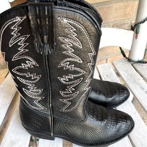 Black cowboy boots